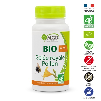 MGD NATURE BIO GELÉE ROYALE POLLEN 90 GÉLULES