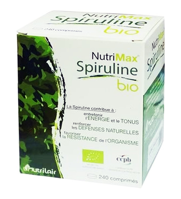 NUTRIMAX SPIRULINE 100% BIO 240 COMPRIMES TONUS ET VITALITÉ