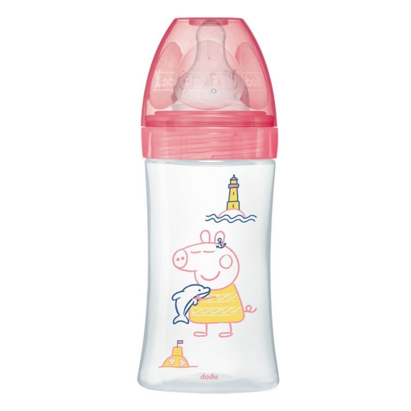Dodie Biberon plastique Anti Colique Fille 0-6m 270ml