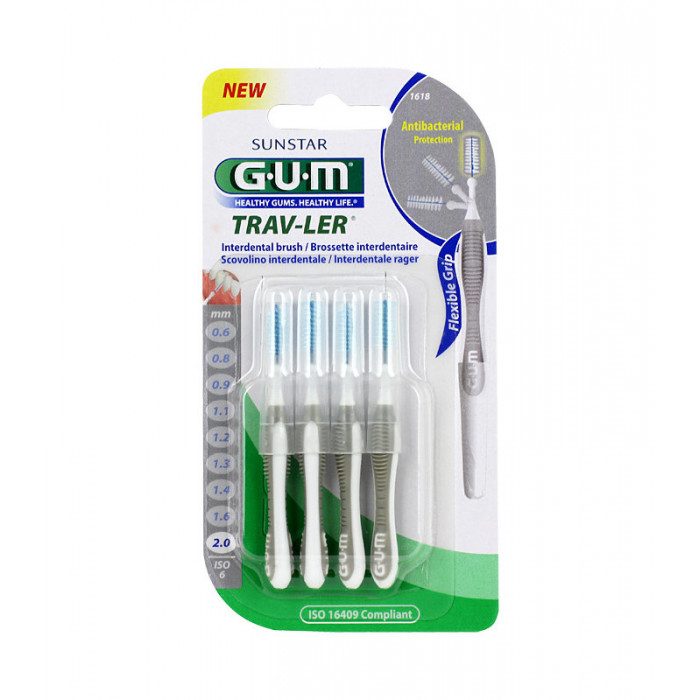 GUM MANCHE PAR 4 UNITES AVEC BROSSETTE LARGE 2.0MM REF 1618